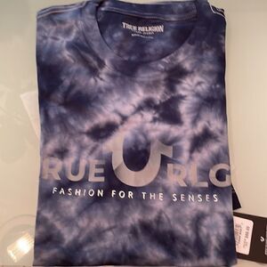 True Religion NWT t-shirt night sky tie die